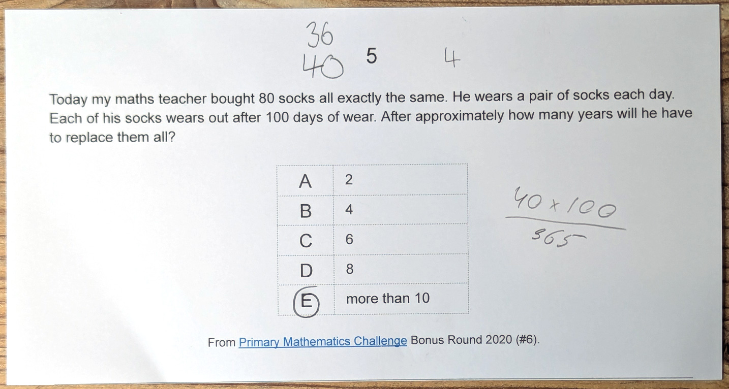 Warmup Problem